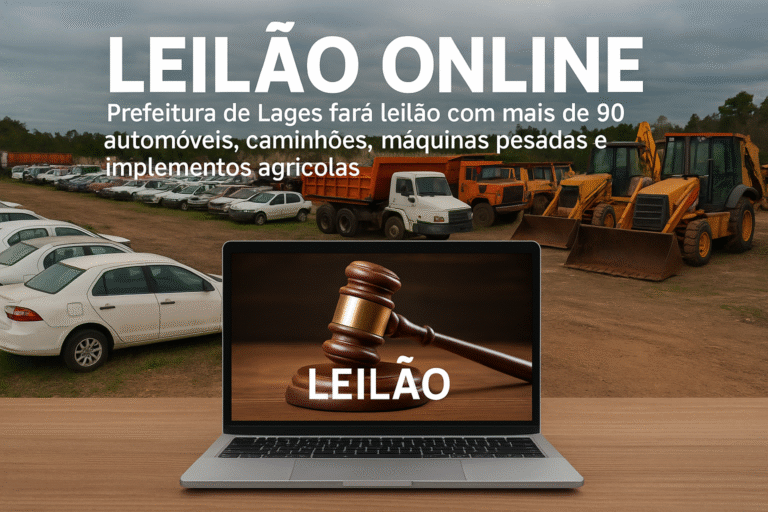 Prefeitura de Lages fará leilão com 98 veículos, máquinas e sucatas em novembro