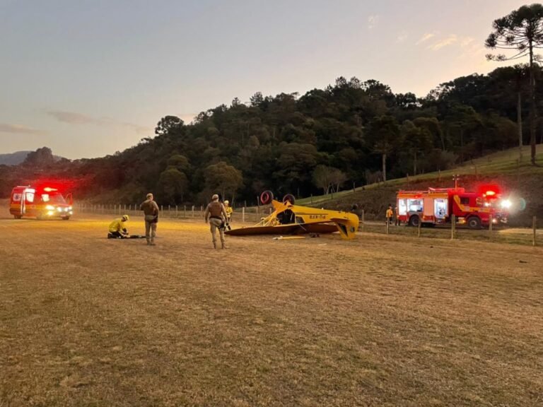Queda de aeronave deixa um morto e uma mulher gravemente ferida em Bom Retiro