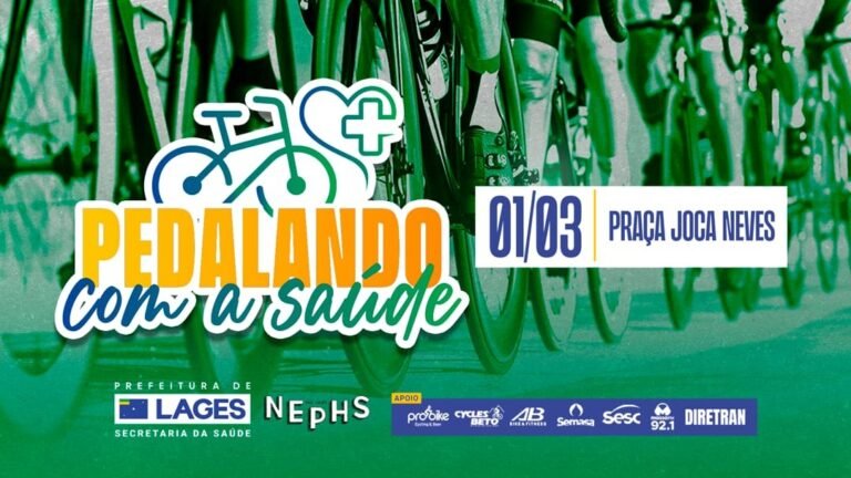 Lages promove 4ª edição do “Pedalando e Caminhando com a Saúde” neste domingo