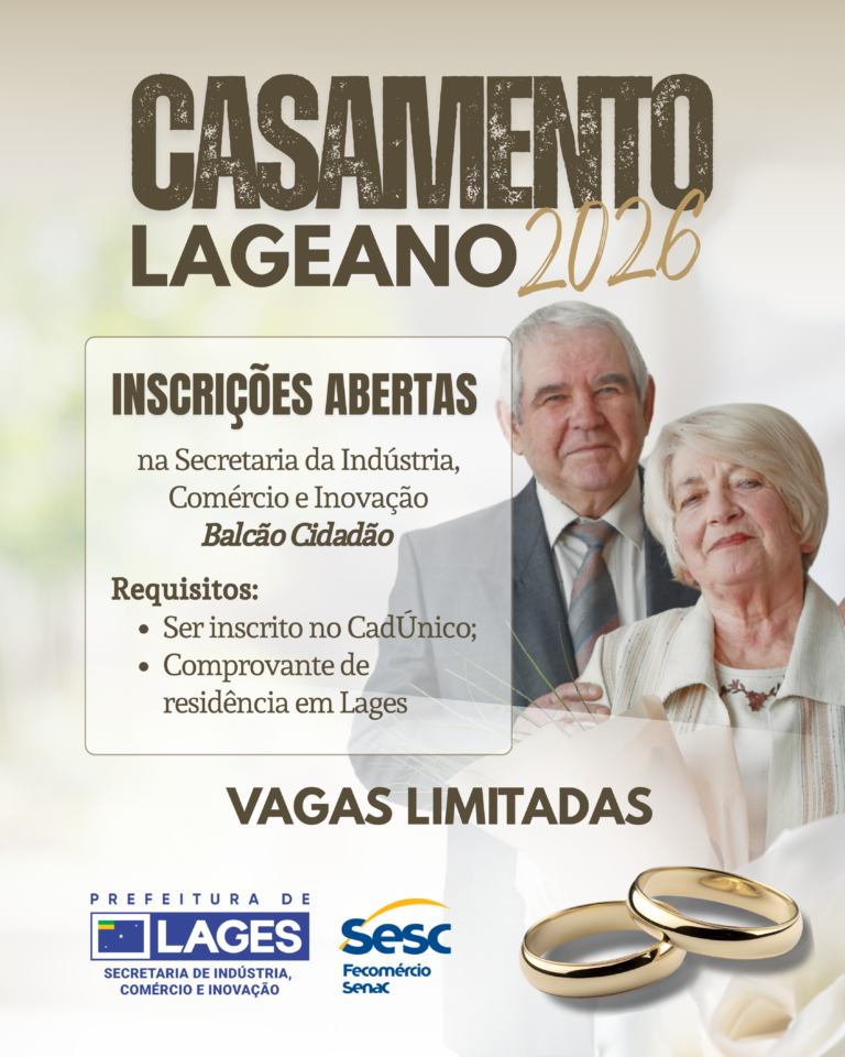 Inscrições abertas para o Casamento Lageano 2026