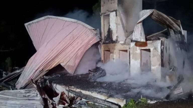 incêndio em chalé de Urubici