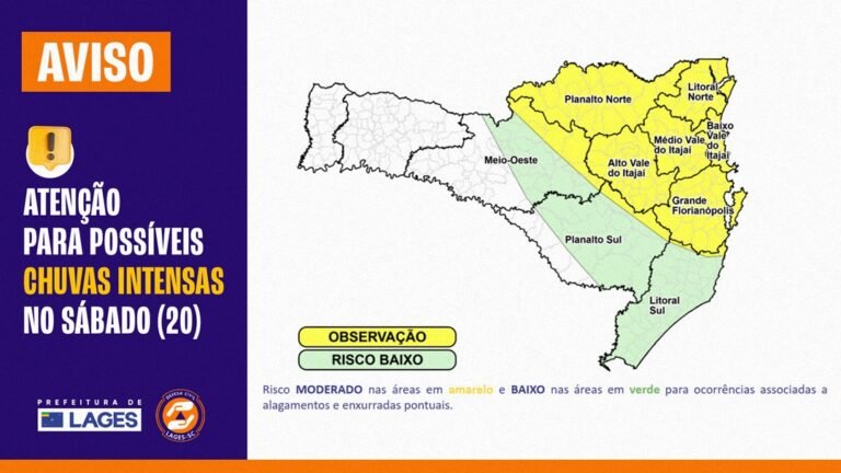 Risco de alagamento EM Lages